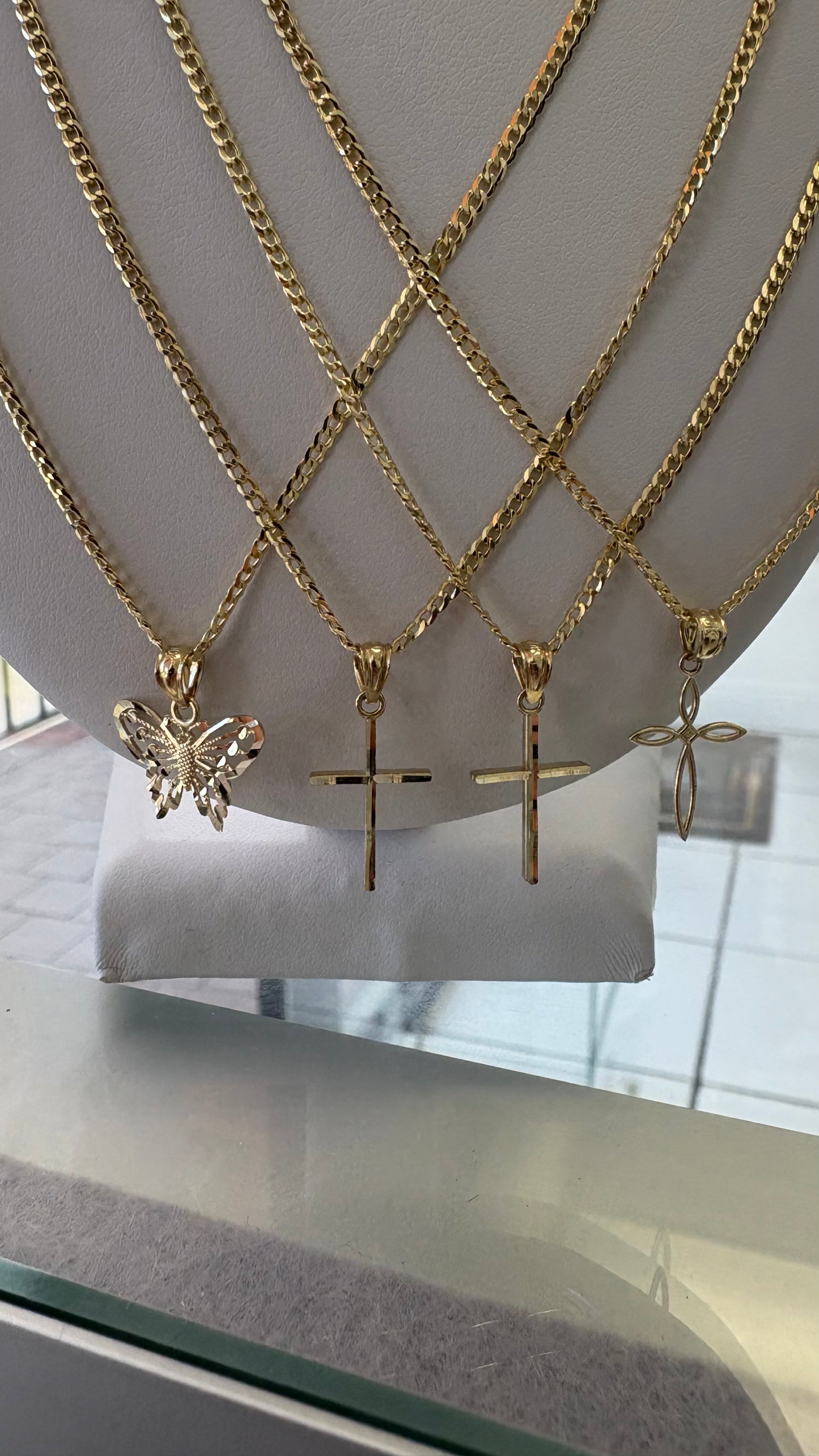 Cadenas corte brillo oro 10k 2mm