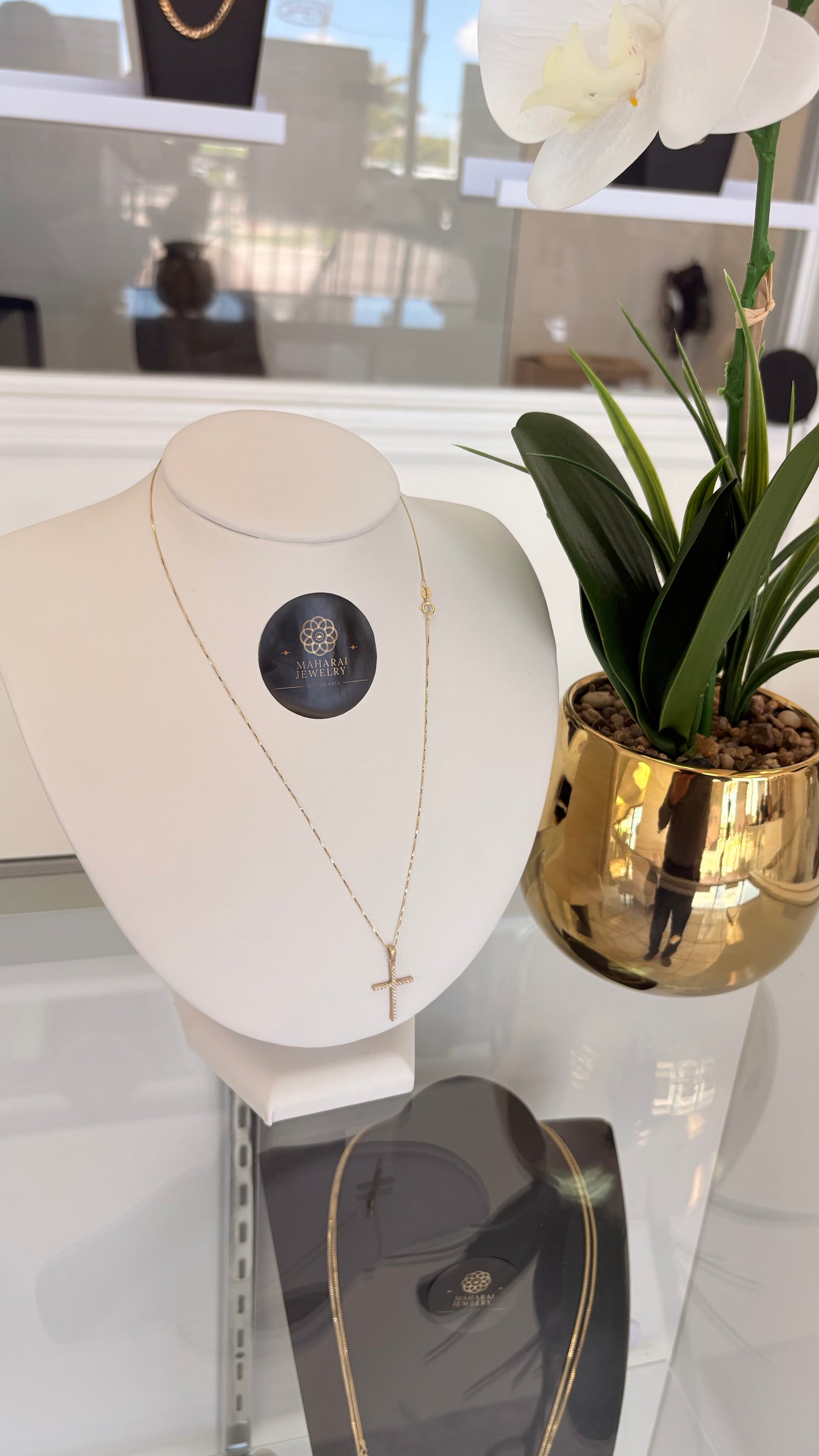 Cadena fina crucifijo